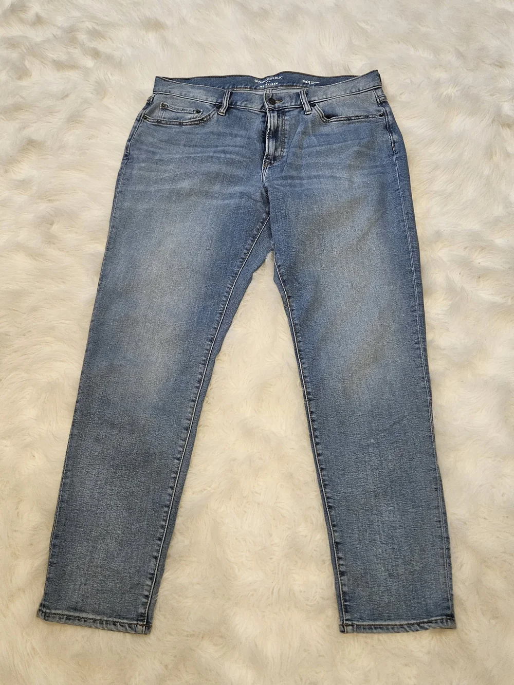 Banana Republic Men's Slim Straight Jeans - Light Blue Wash